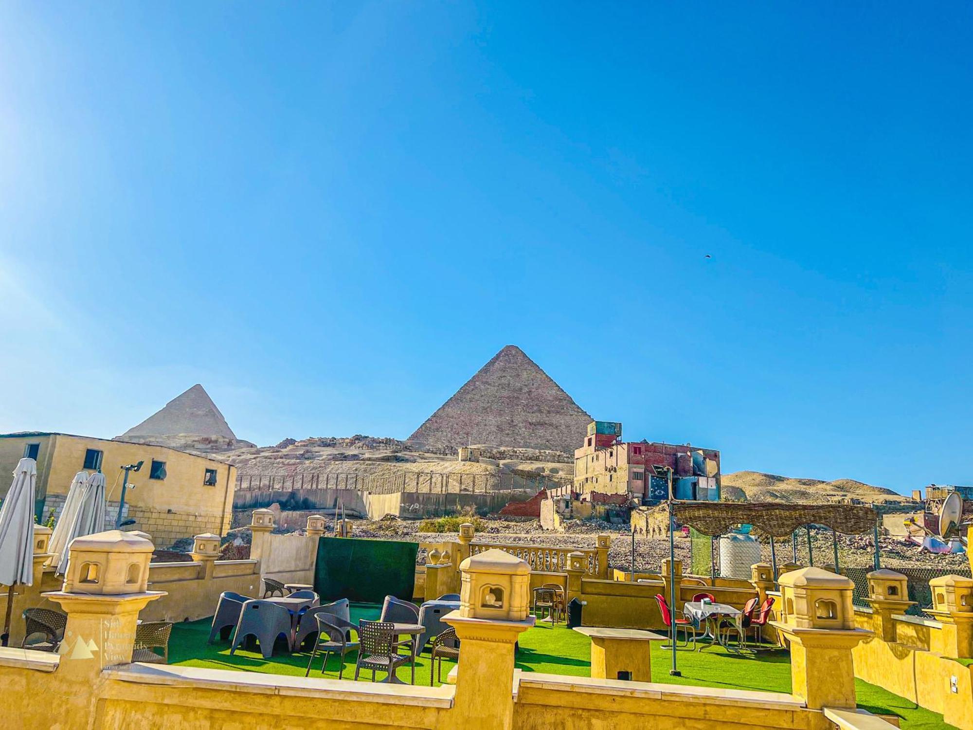 Sidi Hamad Pyramids View Hotell Kafret el-Gabal Eksteriør bilde